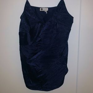Anthropologie crepe camisole, navy blue